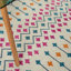 Tapis géométrique ivoire / rose / orange Gillsville-1761456208