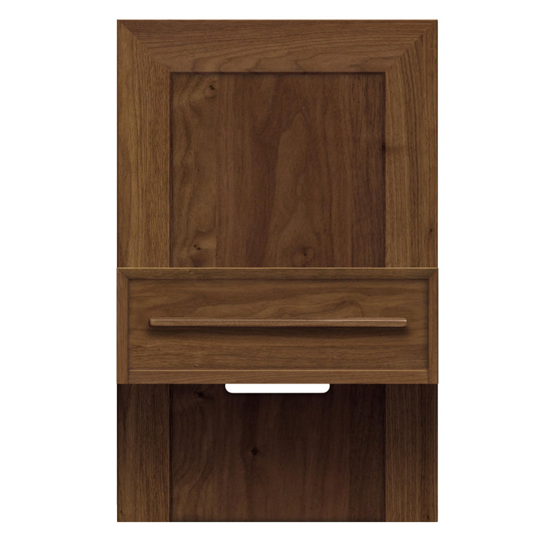 Moduluxe 1 - Drawer Solid Wood Nightstand, Natural Walnut