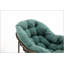 Fauteuil à bascule surdimensionné en osier avec coussin épais pour la détente intérieure et extérieure-208987727