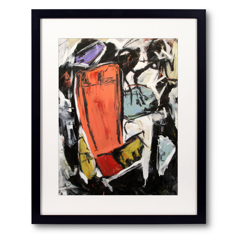 «Oldsmobile» par William O'connor - Peinture, H 21,2 po x l 17,2 po, Cadre noir