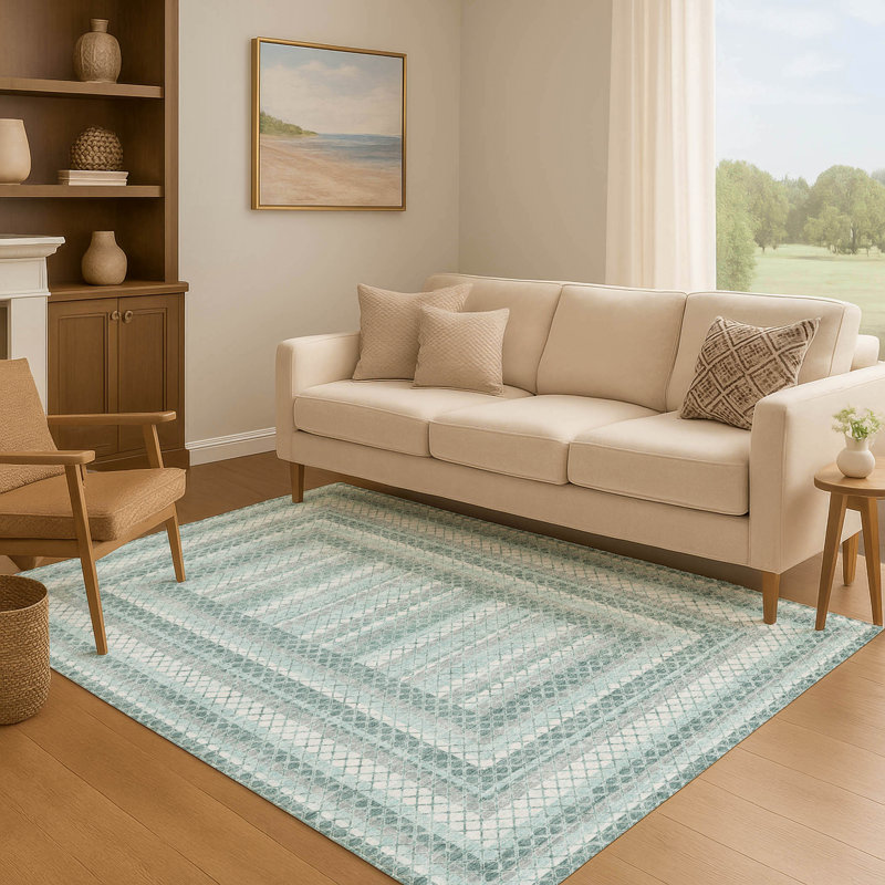 Premium Machine Washable Ariel Geometric Rug, Rectangle 10' x 14'