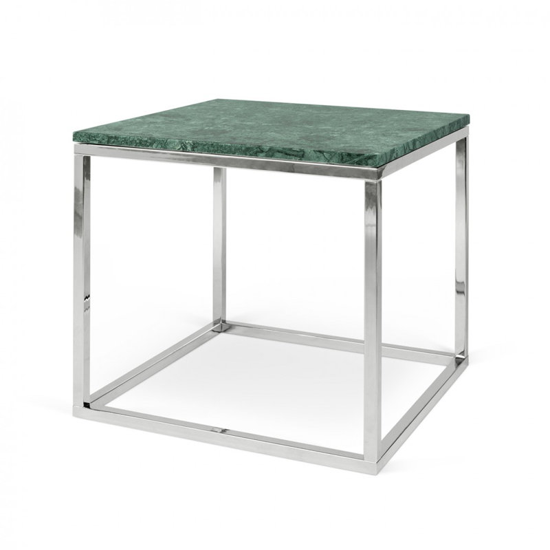 Ryleigh Frame End Table, Green, Chrome