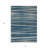 3' X 5' Denim Blue And Gray Striped Washable Indoor Outdoor Area Rug