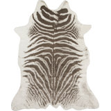 Acadia Animal Print Area Rug in Gray