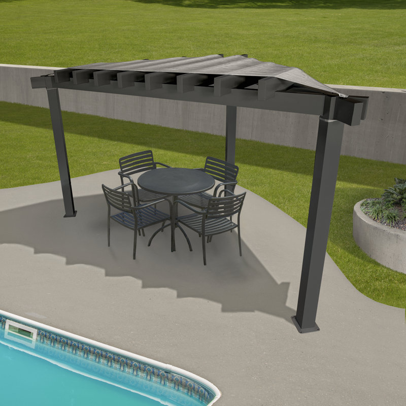 Sojag Lima Black 10 x 10 ft. Rustproof Aluminum Frame Pergola