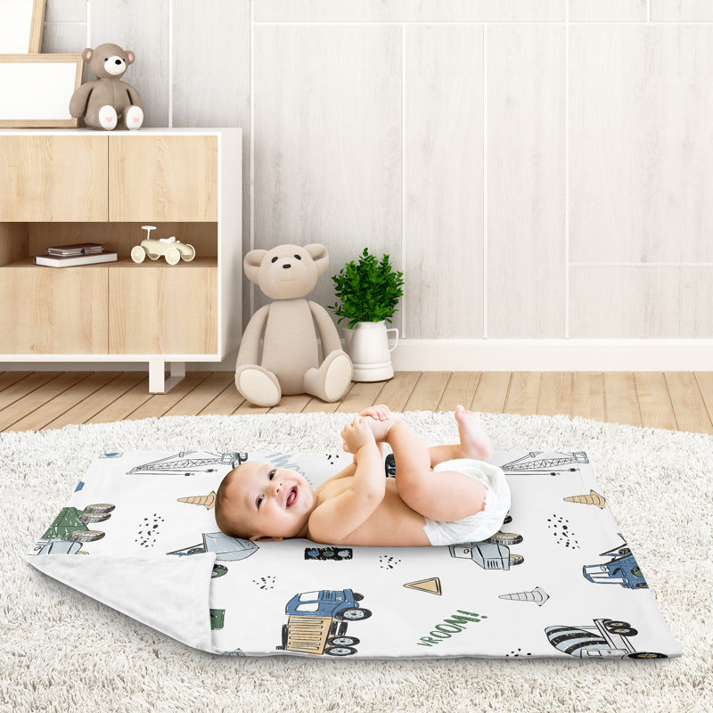 Couverture pour bébé en polyester Construction Truck