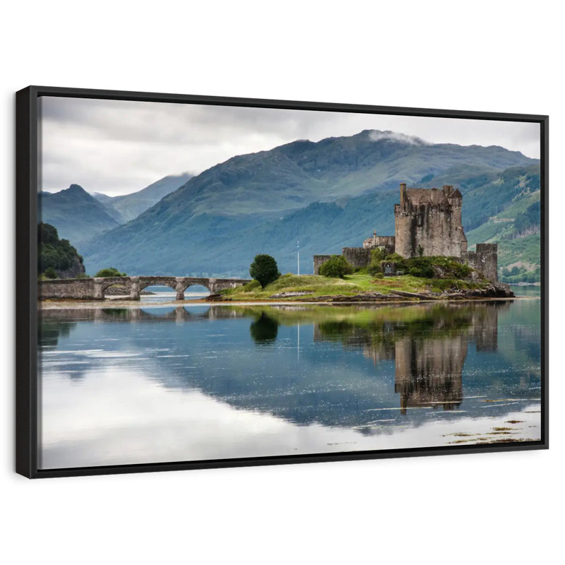 Scottish Eilean Donan Castle, Floating Frame Black, 31" X 21"