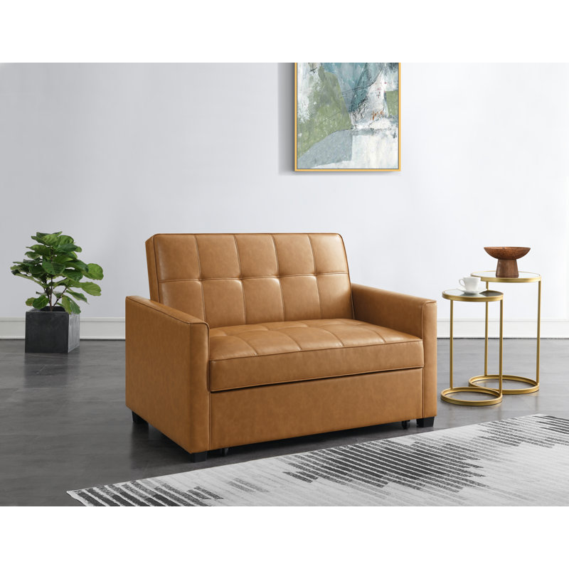 Hatay 2 Seater Faux Leather Sofa Bed