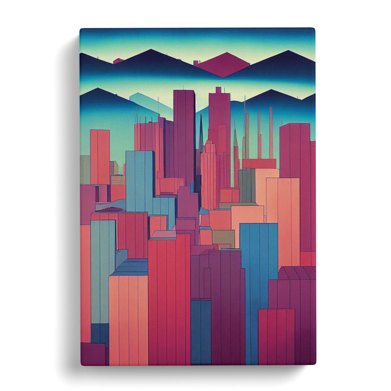 XC1022-4583X The Open Skyline Abstract - Wrapped Canvas Print, 50cm H x 35cm W x 3cm D