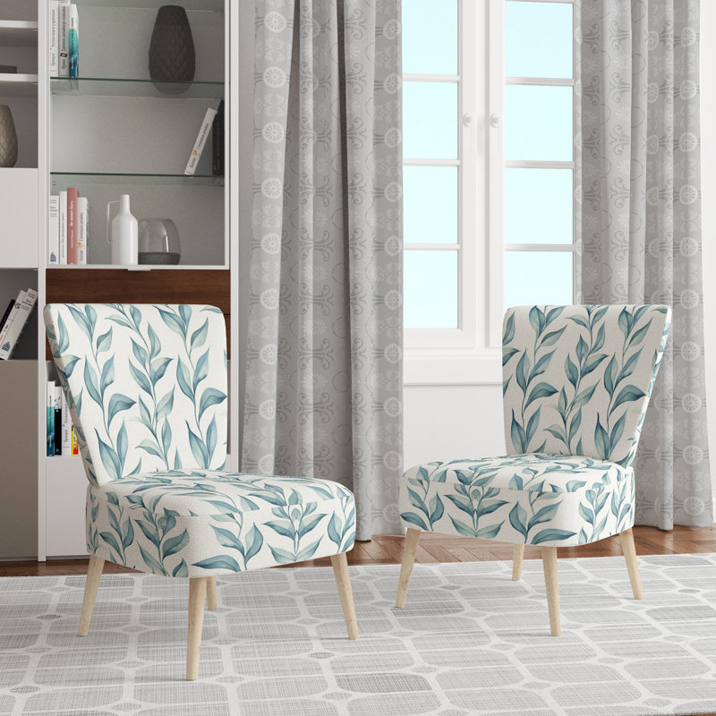 Chaise d'appoint Coastal Green, Chaise d'appoint sans accoudoirs