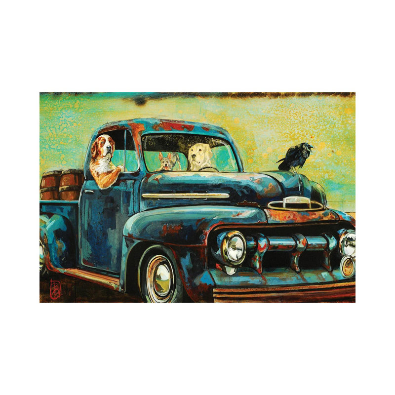 Beer Run by Barton DeGraaf - Wrapped Canvas Painting, 20.32 cm H x 30.48 cm W