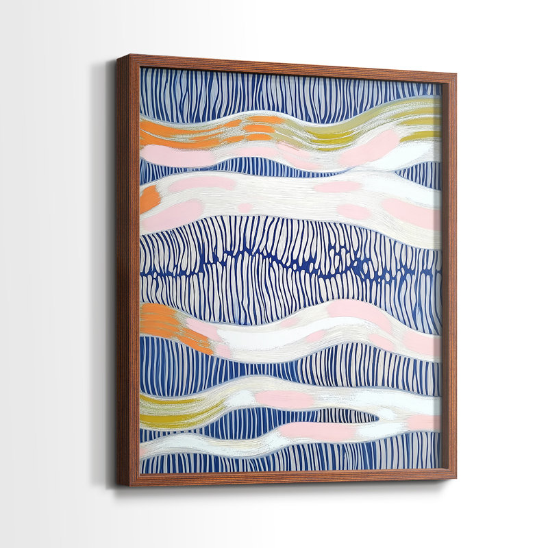 ABSTRACT Series cmxxvi - reproduction encadrée de qualité supérieure - prête à être accrochée - aucun clou requis, Noyer