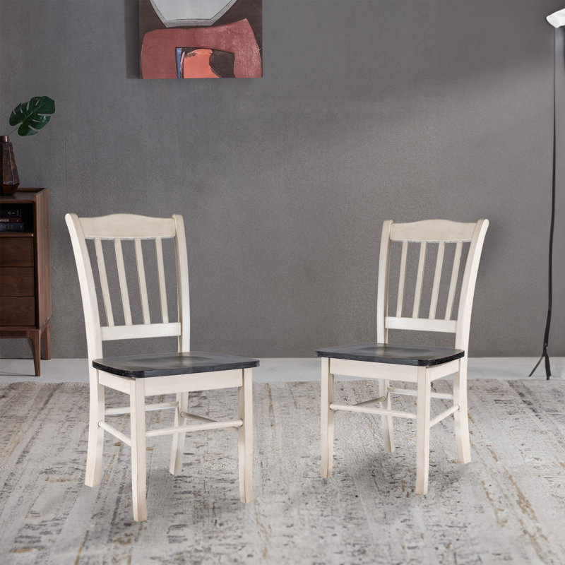 Chaise d'appoint Weldy, Blanc antique / frêne noir européen
