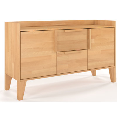 Jovanni Solid Wood 121cm W 2 - Drawer Chest of Drawers