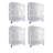 Sterilite 29308002 Home 3 Drawer Wide Storage Cart Container W/ Casters (4 Pack)