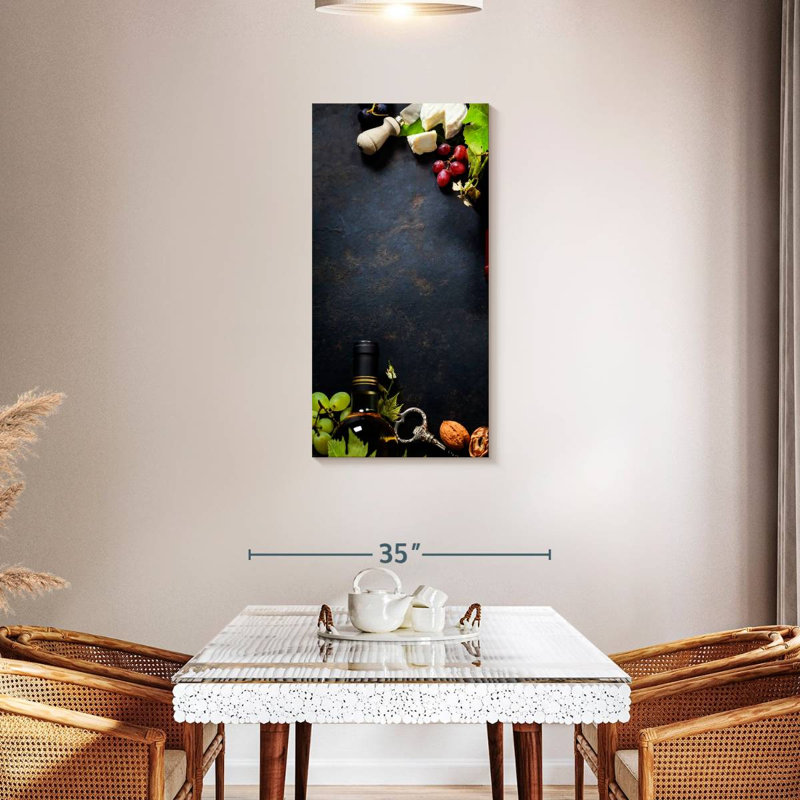 Wine Pairing Table, 42" H x 21" W