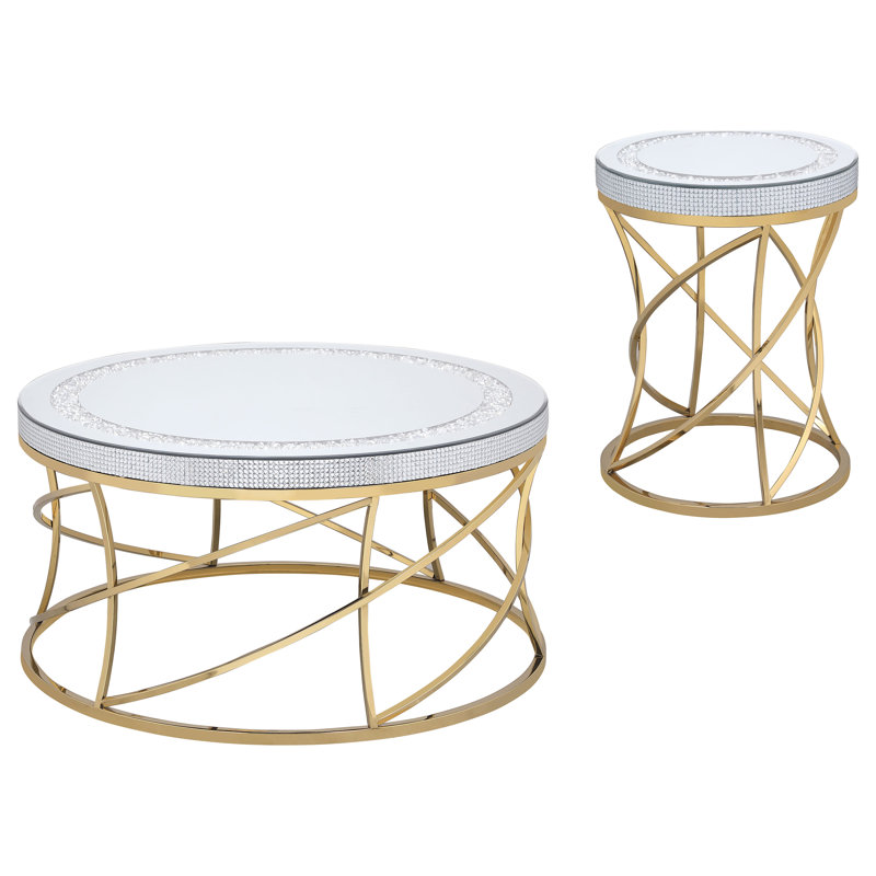 Ensemble de tables basses et de tables d'appoint Elise, 2 pièces: table basse, table de bout