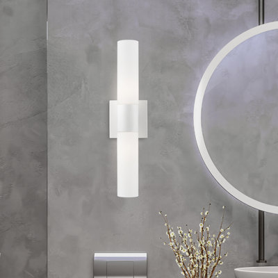 Éclairage pour salle de bain 2 lumières à intensité variable blanc