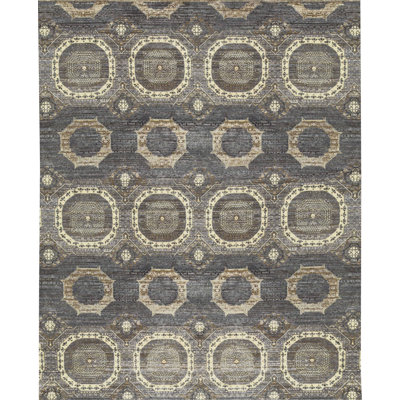 Hand-Knotted High-Quality Gray Area Rug