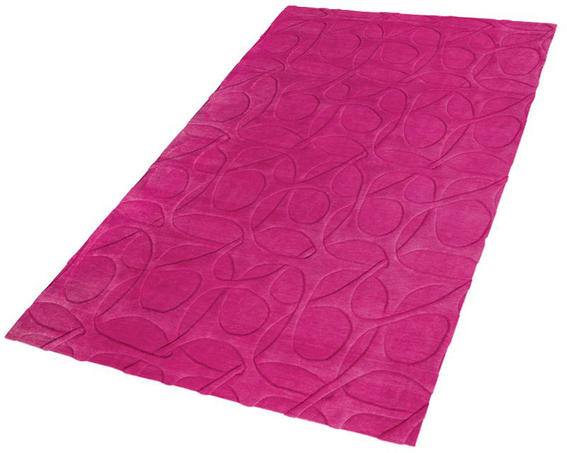 Molecular Wool Area Rug in Pink, Rectangle 9' x 12'