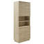 Render Tall Faux Travertine Linen Storage Cabinet In Travertine