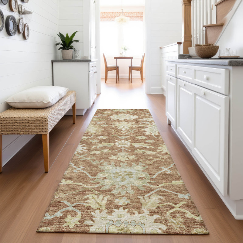 Premium Machine Washable Gurubaksh AMF1150 Global Rug, Runner 2'3" x 7'6"
