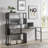 Home Office Computer Desk L-Shaped Corner Table, Rotating Computer Table with 5-Tier Bookshelf, Four Installation Methods, Lockable Casters (Black)-966394511