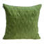 Coussin décoratif en velours olive touffeté à losanges-65486550