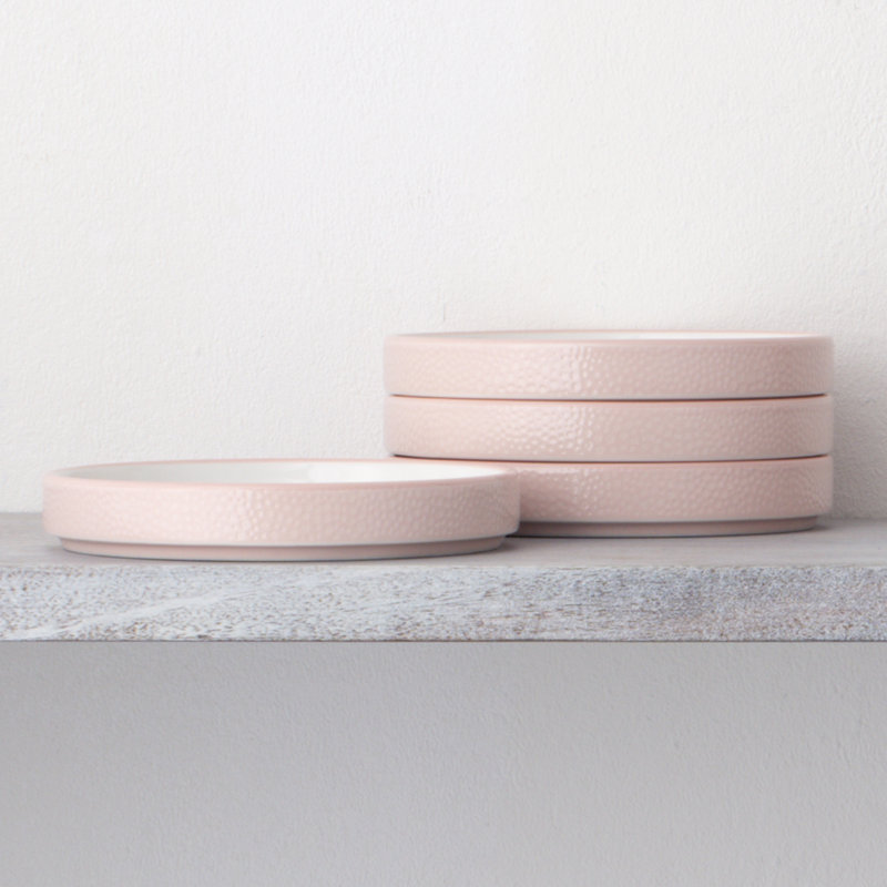 Noritake Colortex Stone Stax Salad Plates, 7-1/2", Blush