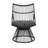  Boho Wicker Swivel Lounge Chair, Handwoven Rattan with Cushioned Seat, Indoor/Outdoor Accent Chair, -1819891988