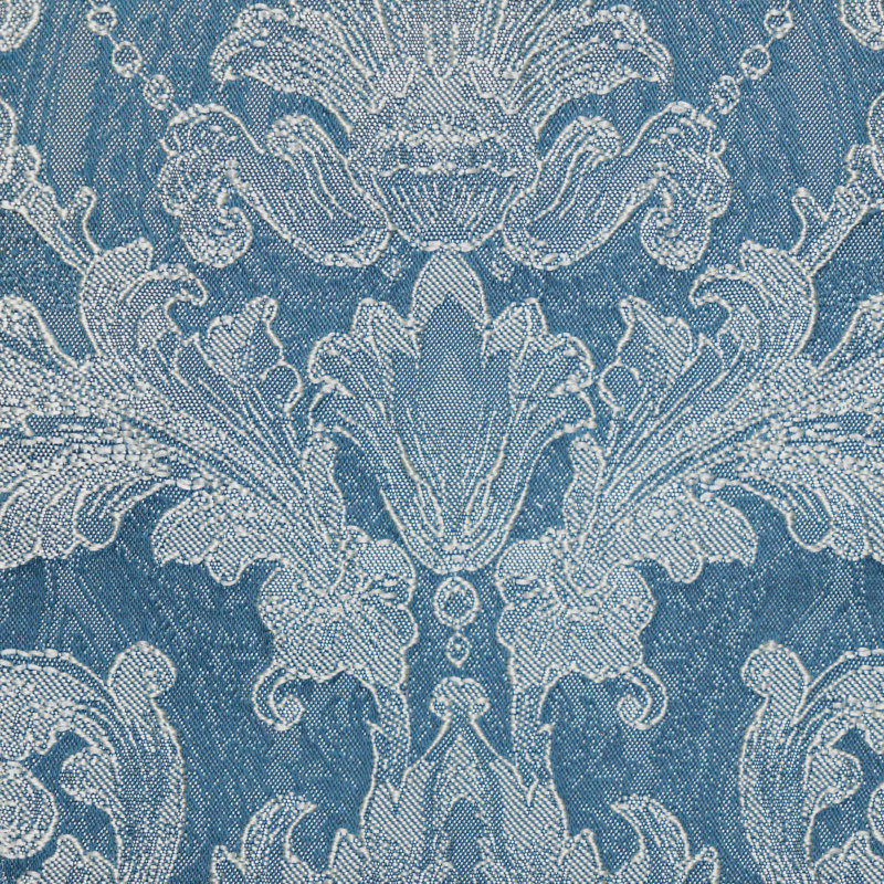 Cosmopolitan - 110" Lace Mesh Embroidered Drapery & Window Curtain, Indigo