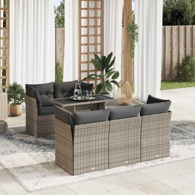  Garden Sofa Set Grey, Dark Grey