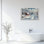 Grande affiche d'art sur toile fenêtre enneigée, paysage d'hiver, paysage de Noël, affiche pour le salon, la chambre à coucher et le bureau, 24 po x 32 po