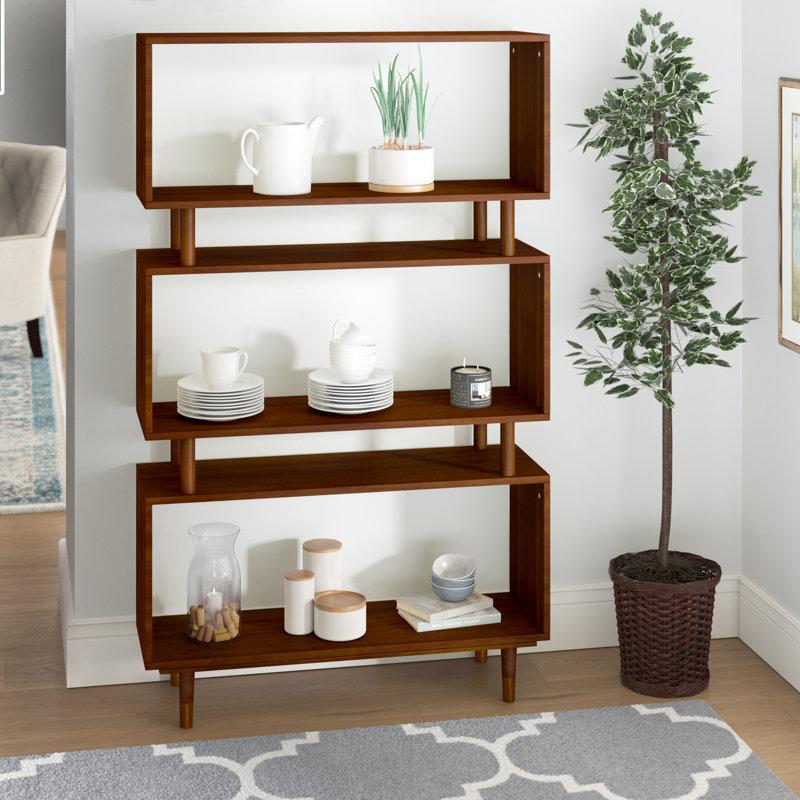 Bibliothèque standard Camylle, Noyer / doré