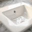 Meuble-lavabo simple avec lavabo en céramique, tablette ouverte, 2 tiroirs-129892732