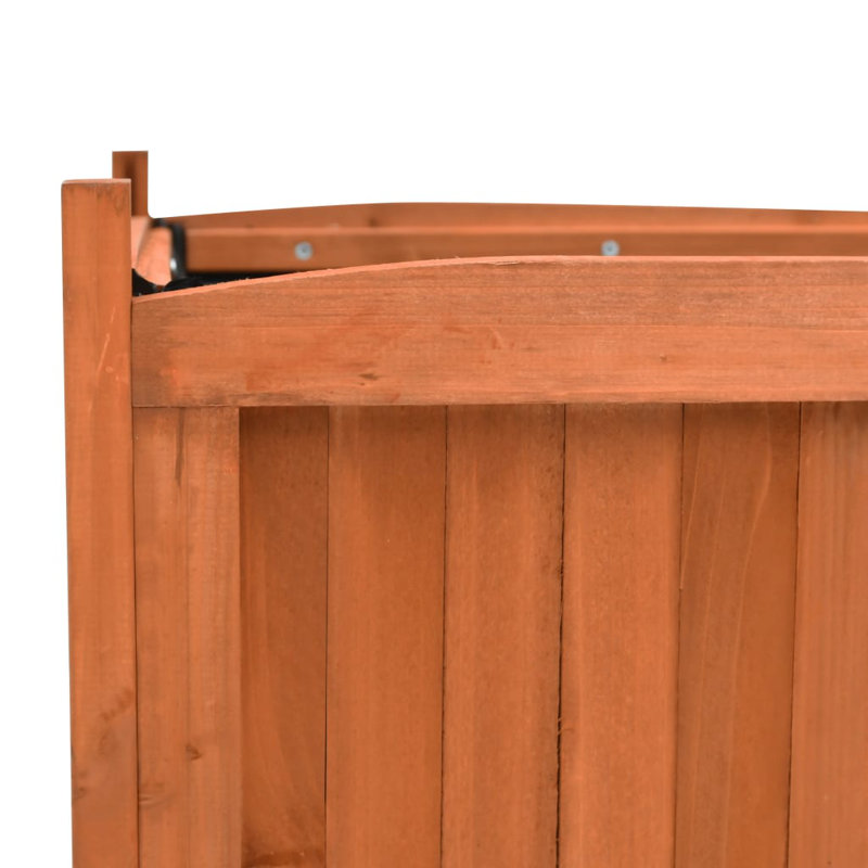 Weather-Resistant Firwood Outdoor Raised Garden Beds, Set of 2