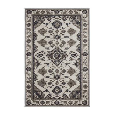 Machine Washable Persian Gray Area Rug