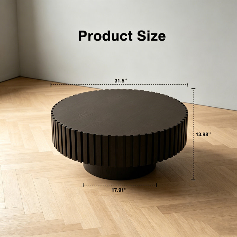 Table basse ronde, Noir, noir, noir, noir