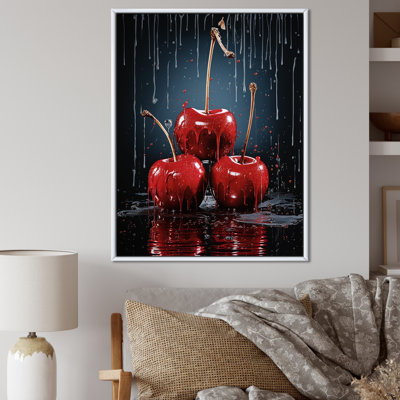 Red Cherry Delight 2 - art mural cerise