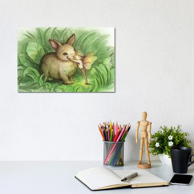 Fairy Prince With Bunny by Kirk Reinert - Wrapped Canvas Gallery-Wrapped Canvas Giclée