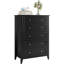 Commode 5 tiroirs pour la chambre à coucher, commode haute de 42,5 po, commode en bois avec poignée en métal, organisateur de rangement pour le couloir et l'entrée, assemblage facile-1436120047
