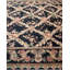 Tapis noir en laine noué à la main de conception unique 5 pi 10 po x 8 pi 9 po Shiey