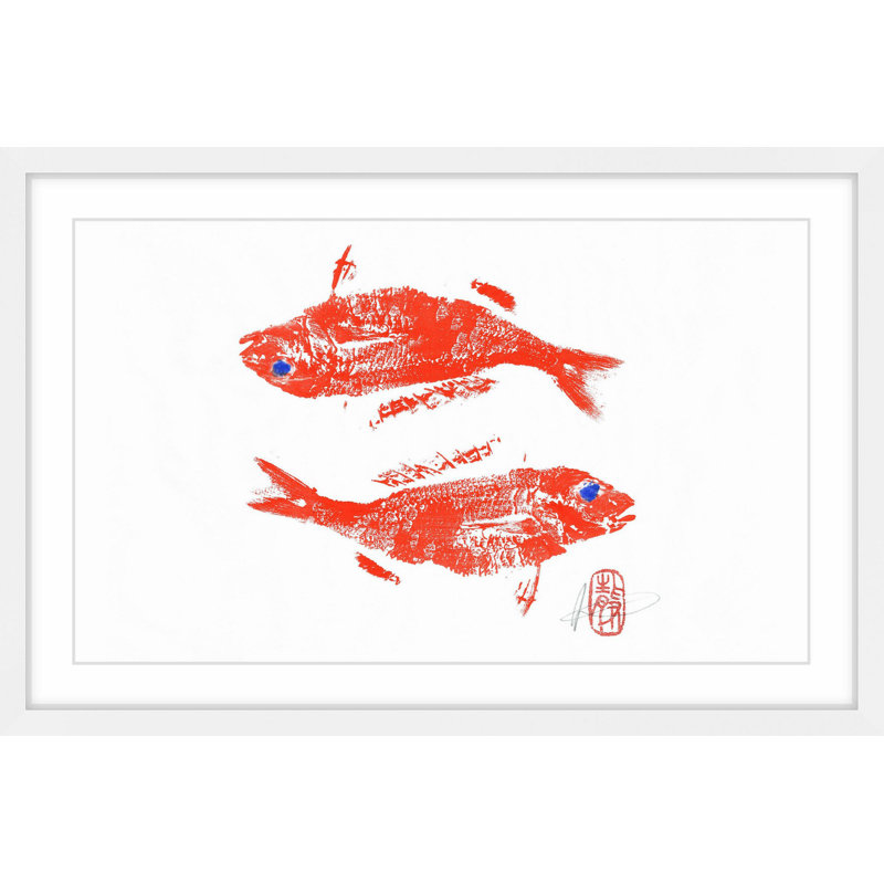 « wrasse », reproduction d’art encadrée, H 20 po x l 30 po x P 1,5 po