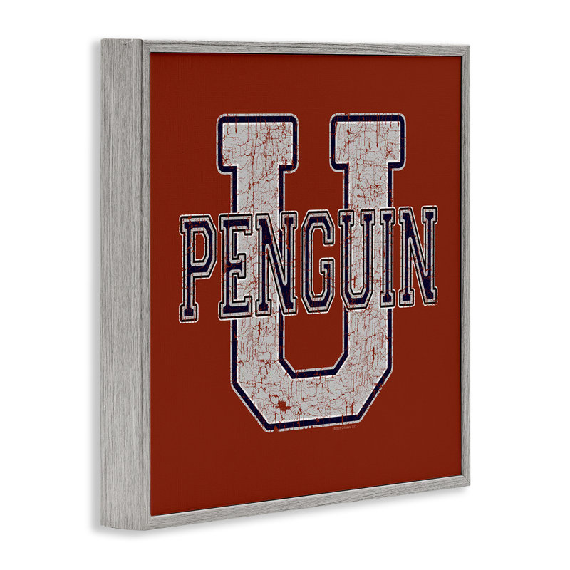 Pingouin U Varsity, estampe numérique par Spirit Animals / Life Is High, Estampe numérique Farmhouse, H 24 po x l 24 po