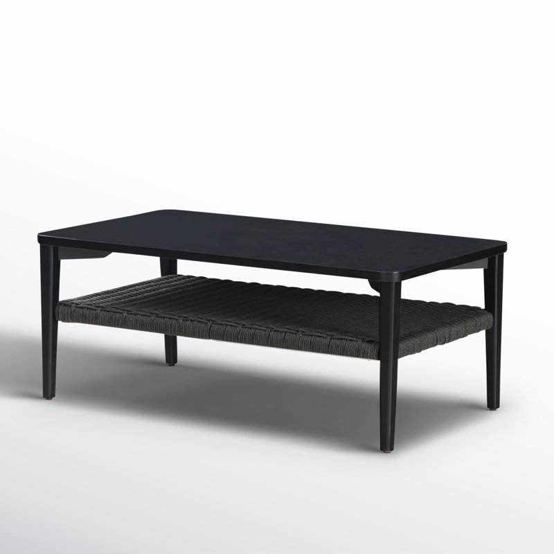 Cord Solid Wood Coffee Table, Black
