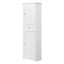 Grande armoire de rangement pour salle de bain, armoire de rangement autoportante avec tiroir et tablette réglable, panneau de fibres à densité moyenne avec finition peinte, blanc-1025459863