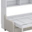 Lit armoire avec canapé escamotable Murphy, tablettes de rangement intégrées et lumière DEL-734356043