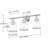 Asdvadzadur 3 - Brushed Nickel Vanity Light With 4 Pieces Hardware Set