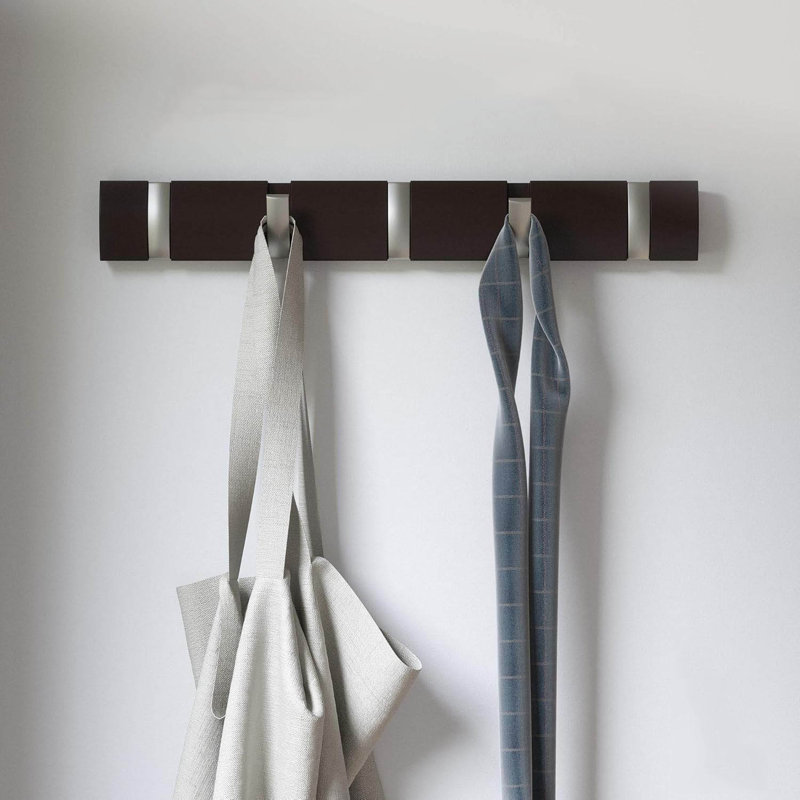 Wall 5 - Hook Coat Rack, Espresso