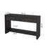 Console de style campagnard - canapé long de 55,12 po avec tiroirs de rangement et tablette ouverte - noir-582645714